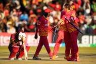 A dejected Akeal Hosein as West Indies go down to Zimbabwe at Harare